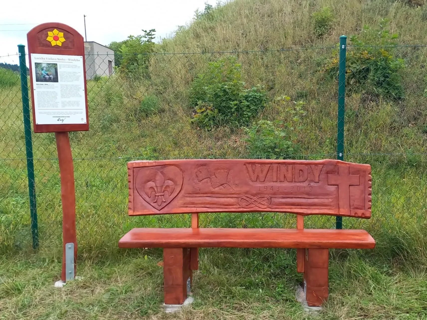Lavička Václava Noska - Windyho